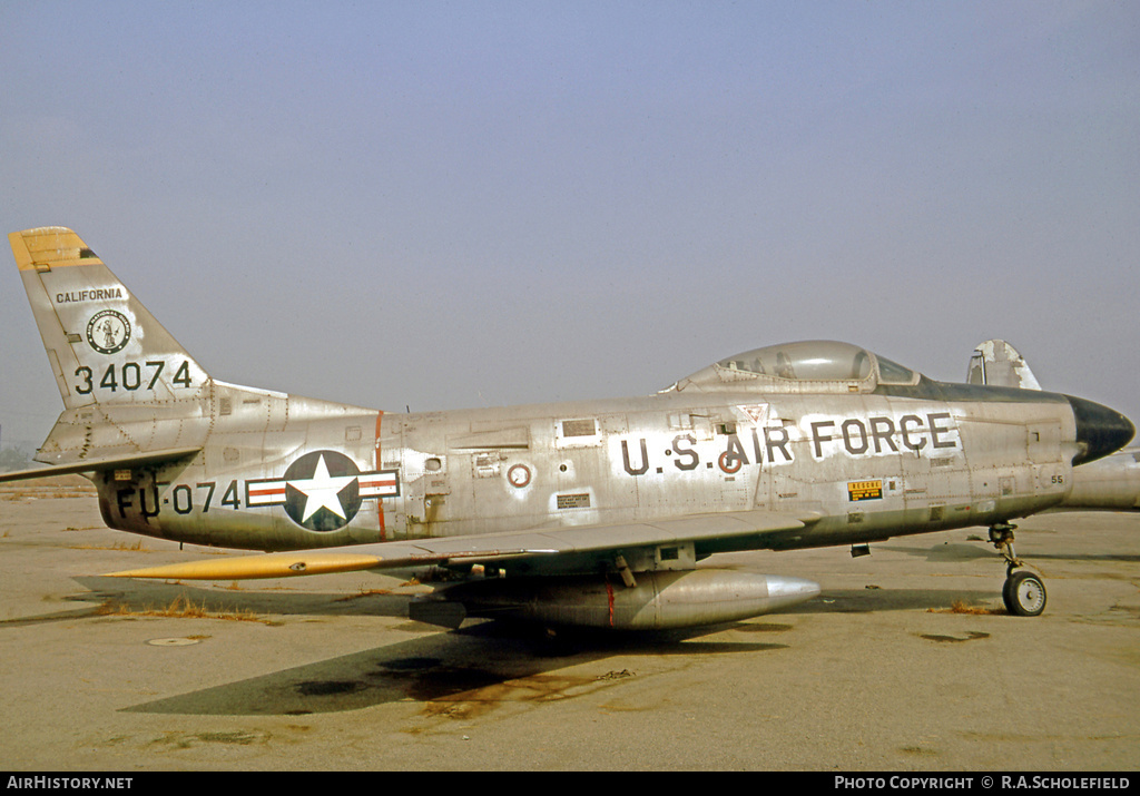 Aircraft Photo of 53-4074 / 34074 | North American F-86L Sabre | USA - Air Force | AirHistory.net #9948