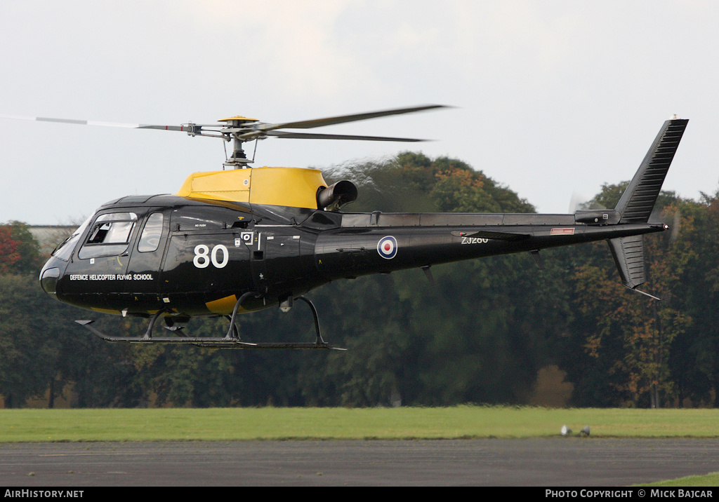 Aircraft Photo of ZJ280 | Eurocopter AS-350BB Squirrel HT1 | UK - Air Force | AirHistory.net #10023
