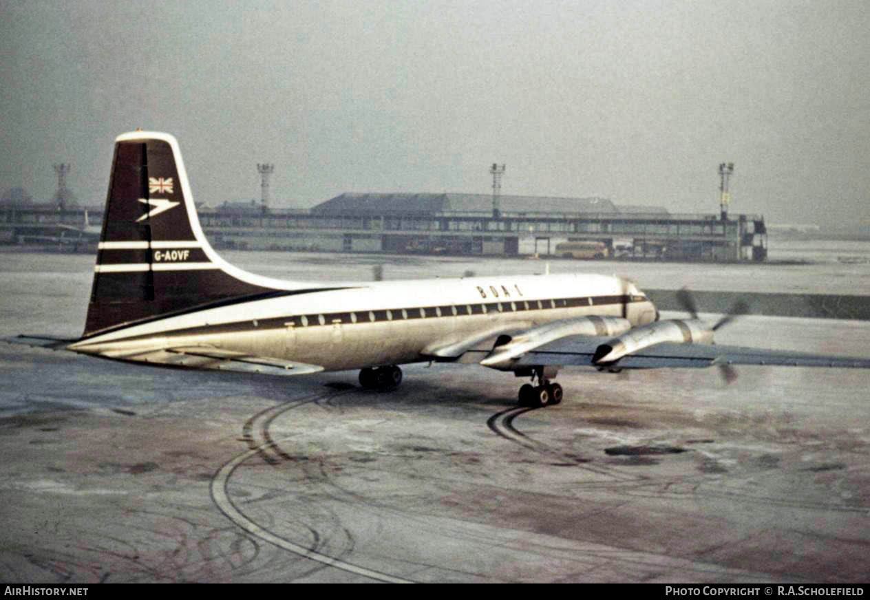 Aircraft Photo of G-AOVF | Bristol 175 Britannia 312 | BOAC - British Overseas Airways Corporation | AirHistory.net #10040