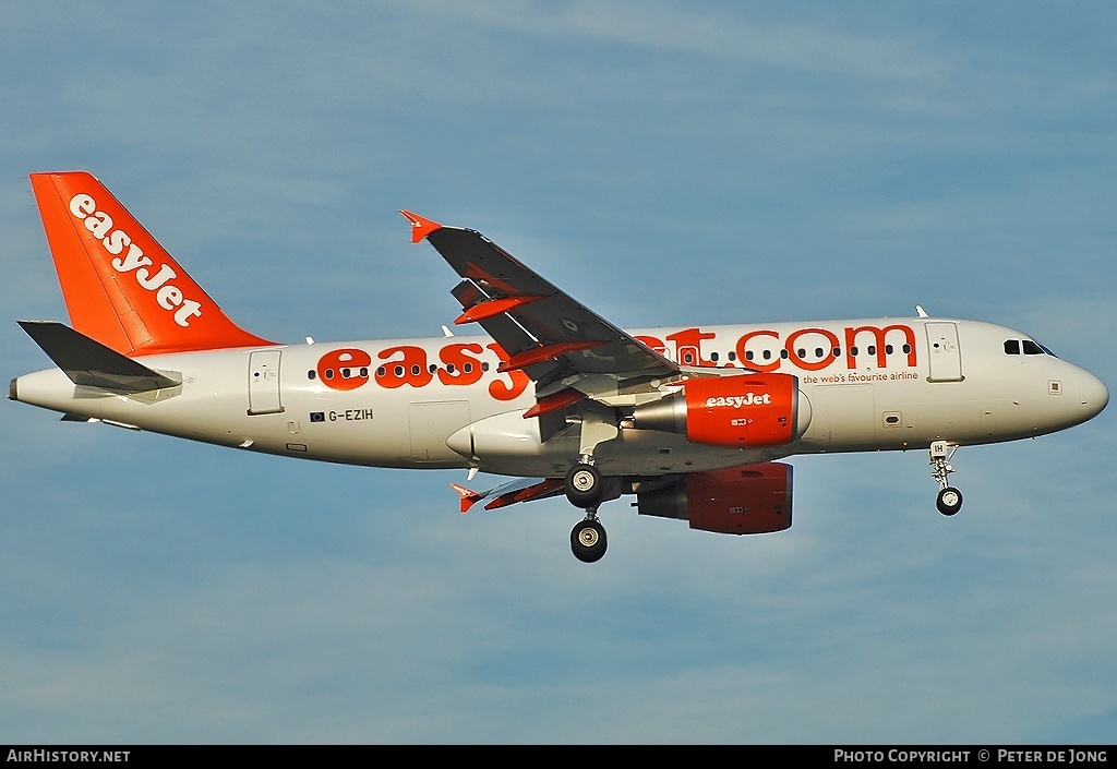 Aircraft Photo of G-EZIH | Airbus A319-111 | EasyJet | AirHistory.net #10139