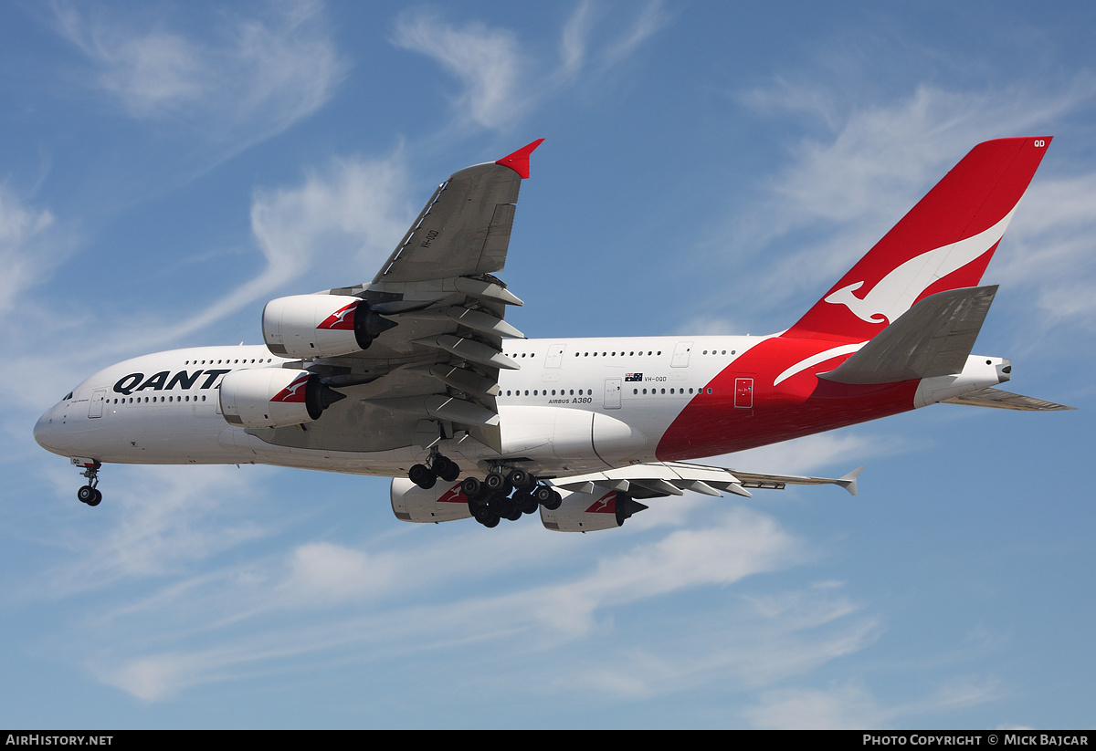 Aircraft Photo of VH-OQD | Airbus A380-842 | Qantas | AirHistory.net #10168