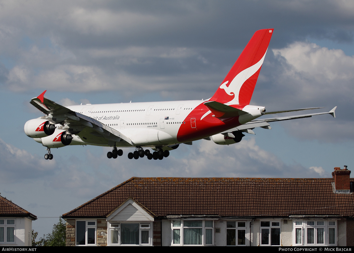 Aircraft Photo of VH-OQD | Airbus A380-842 | Qantas | AirHistory.net #10403