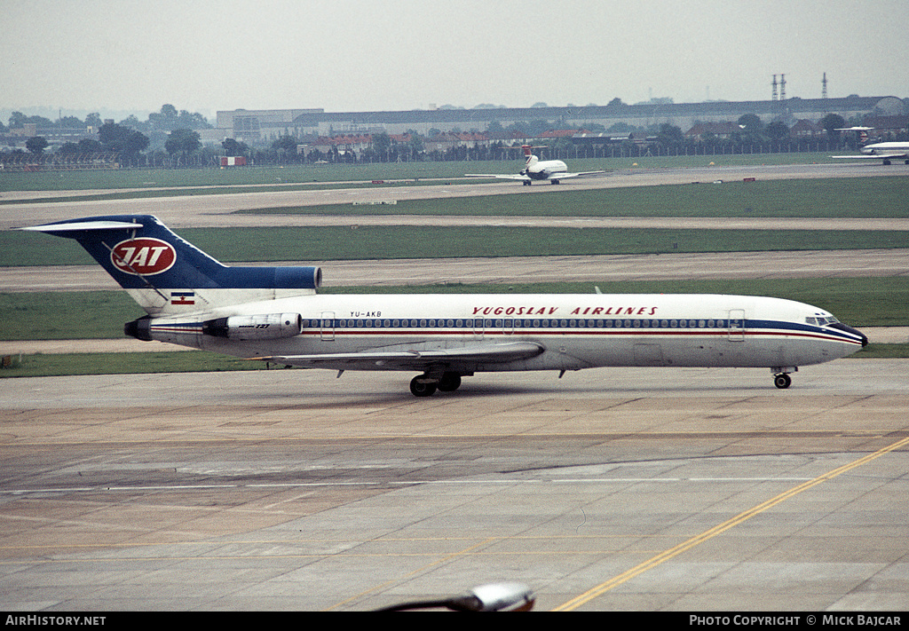 Aircraft Photo of YU-AKB | Boeing 727-2H9/Adv | JAT Yugoslav Airlines - Jugoslovenski Aerotransport | AirHistory.net #10404