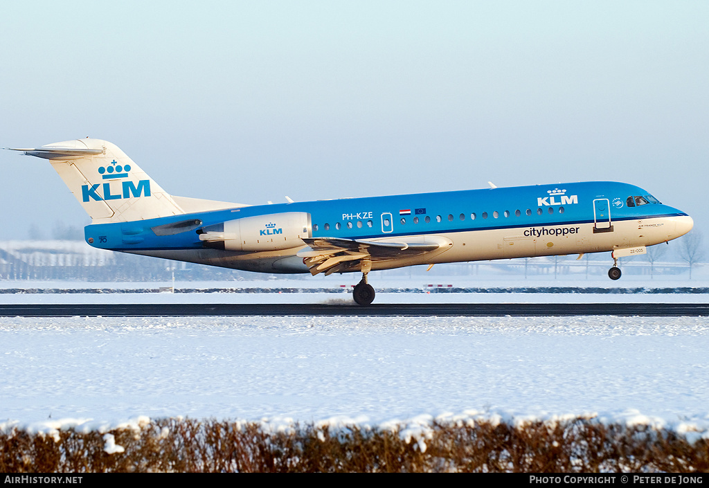 Aircraft Photo of PH-KZE | Fokker 70 (F28-0070) | KLM Cityhopper | AirHistory.net #10415