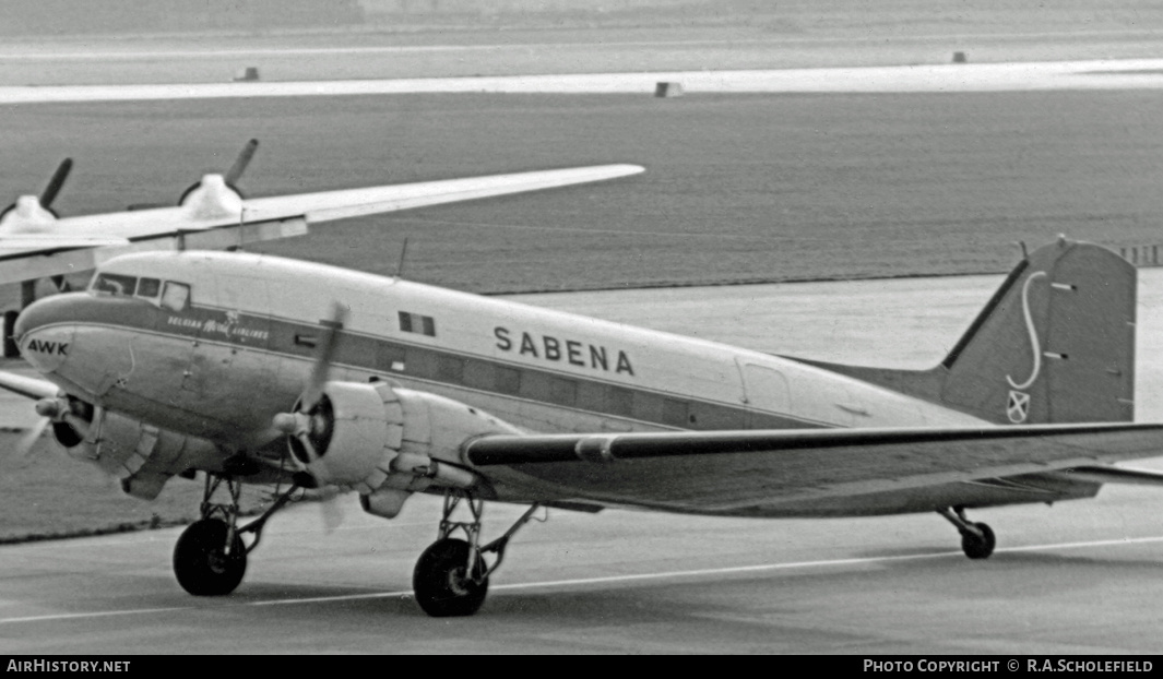 Aircraft Photo of OO-AWK | Douglas C-47A Dakota Mk.3 | Sabena | AirHistory.net #10537