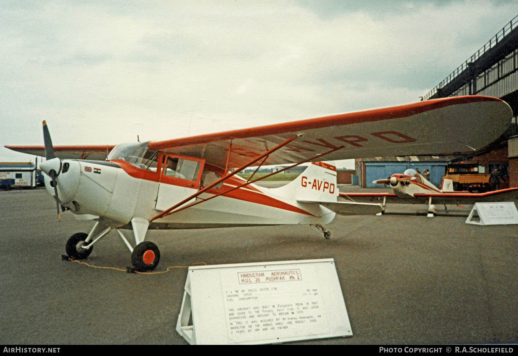 Aircraft Photo of G-AVPO | Hindustan HUL-26 Pushpak | AirHistory.net #10542