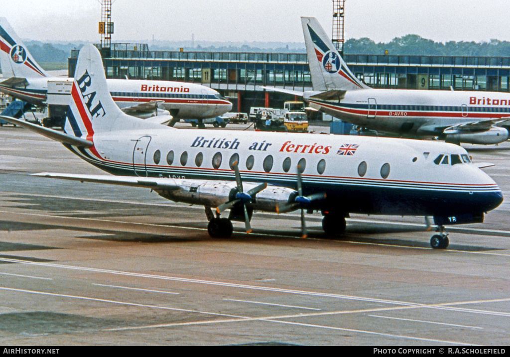 Aircraft Photo of G-AOYR | Vickers 806 Viscount | British Air Ferries - BAF | AirHistory.net #10553