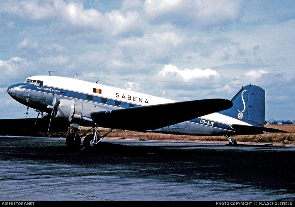 Aircraft Photo of OO-AUY | Douglas DC-3C | Sabena | AirHistory.net #10621