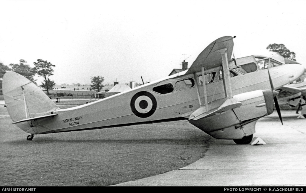 Aircraft Photo of HG714 | De Havilland D.H. 89B Dominie | UK - Navy | AirHistory.net #10631