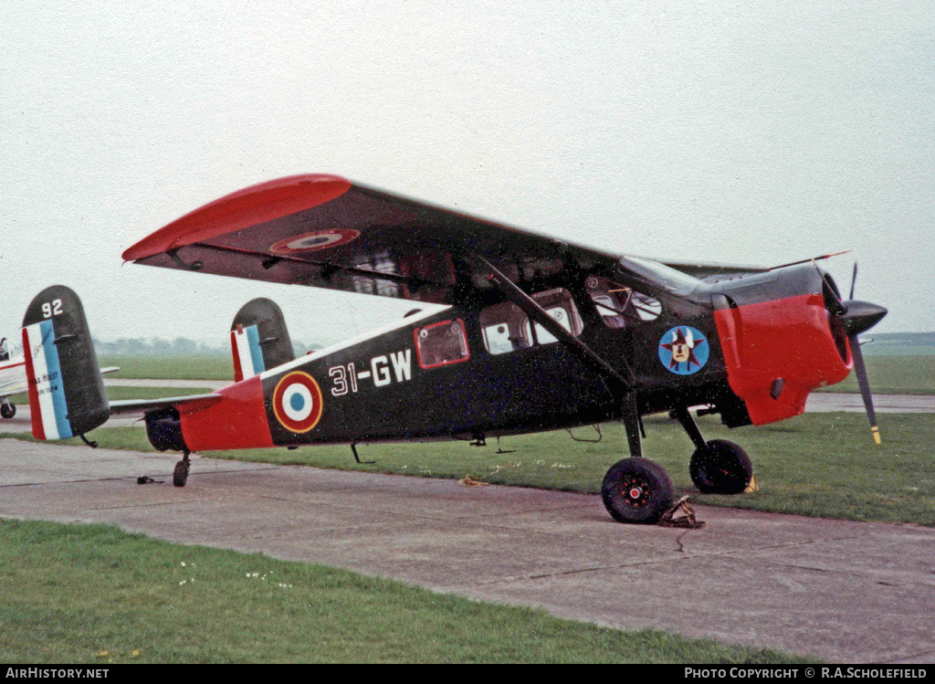 Aircraft Photo of G-BJGW / 92 | Max Holste MH.1521M Broussard | France - Air Force | AirHistory.net #10645