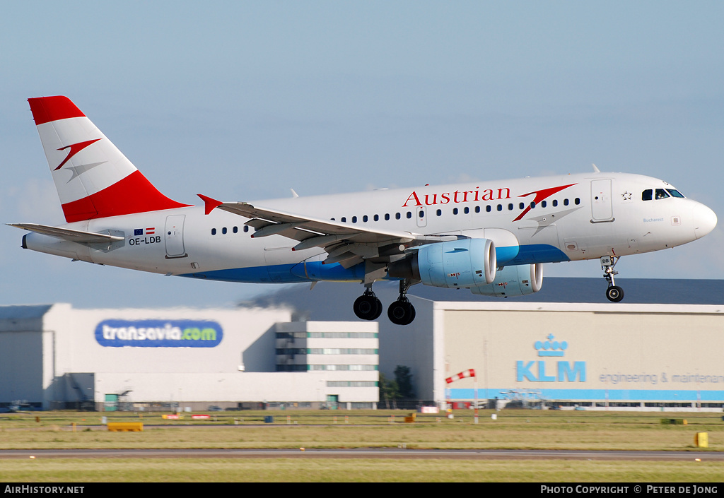 Aircraft Photo of OE-LDB | Airbus A319-112 | Austrian Airlines | AirHistory.net #10723