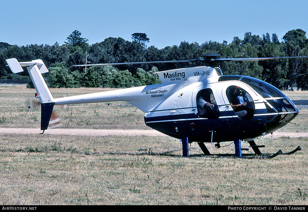 Aircraft Photo of VH-JHE | McDonnell Douglas MD-500E (369E) | Masling Rotor Wing | AirHistory.net #10860