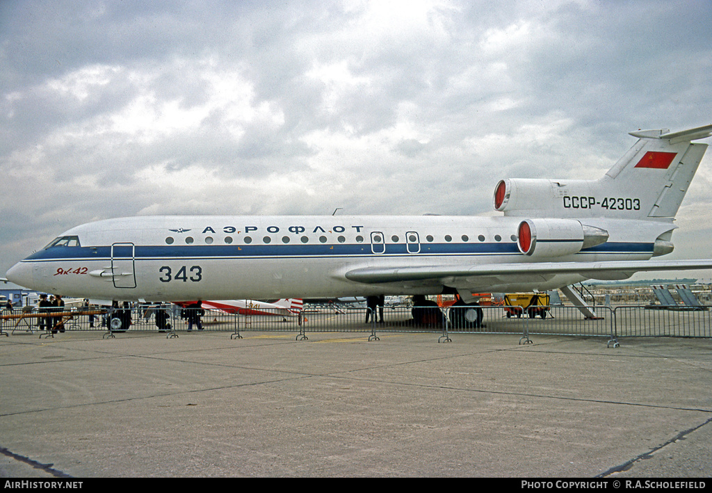 Aircraft Photo of CCCP-42303 | Yakovlev Yak-42 | Aeroflot | AirHistory.net #10917