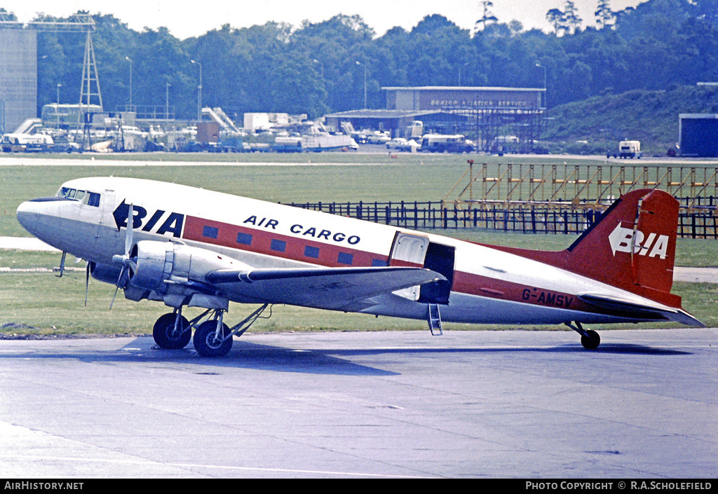 Aircraft Photo of G-AMSV | Douglas C-47B Skytrain | British Island Airways - BIA Air Cargo | AirHistory.net #10964