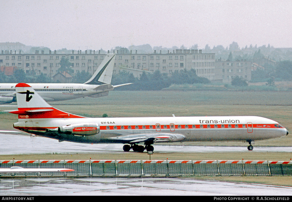 Aircraft Photo of OY-SAA | Aerospatiale SE-210 Caravelle 12 | Trans-Union | AirHistory.net #10998