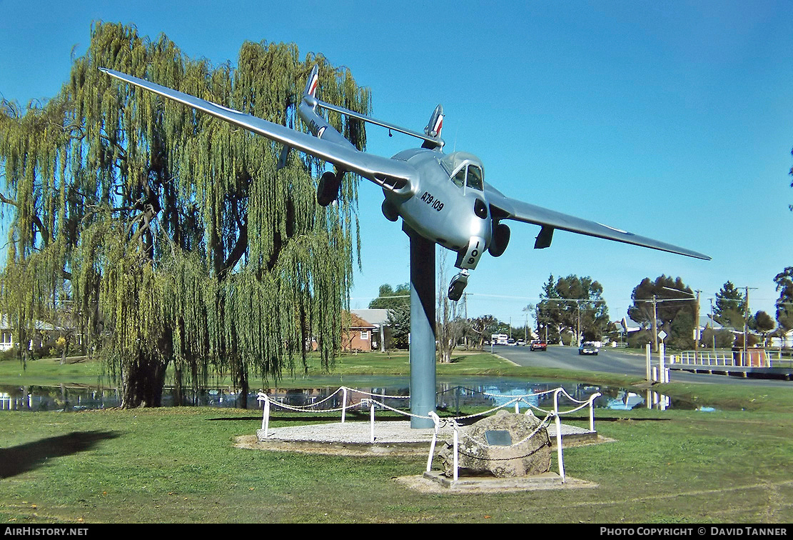 Aircraft Photo of A79-109 | De Havilland D.H. 100 Vampire F30 | Australia - Air Force | AirHistory.net #11013