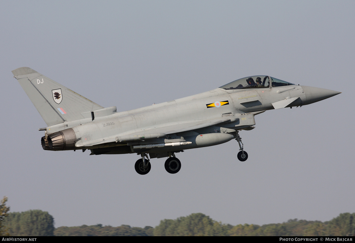 Aircraft Photo of ZJ935 | Eurofighter EF-2000 Typhoon FGR4 | UK - Air Force | AirHistory.net #11054