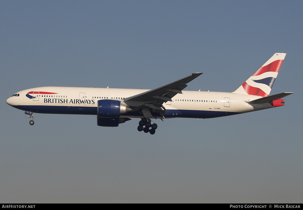 Aircraft Photo of G-VIIM | Boeing 777-236/ER | British Airways | AirHistory.net #11207