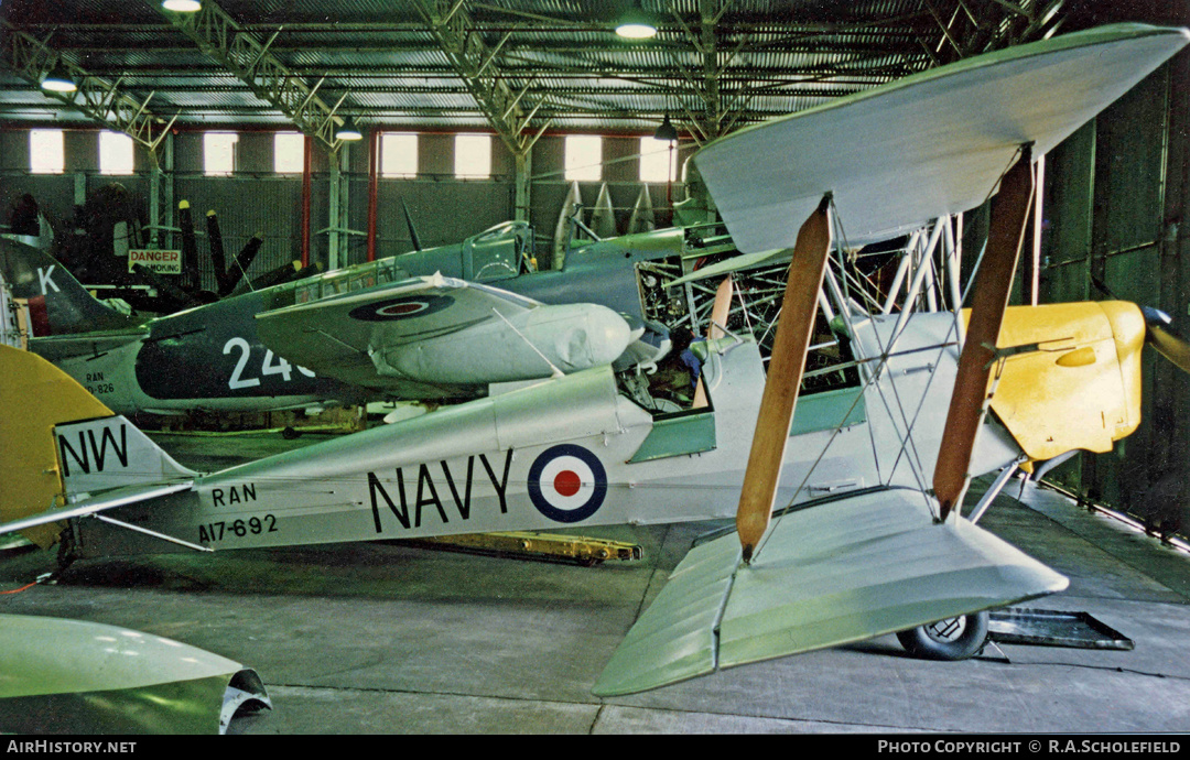Aircraft Photo of VH-NVT / A17-692 | De Havilland D.H. 82A Tiger Moth | Australia - Navy | AirHistory.net #11209