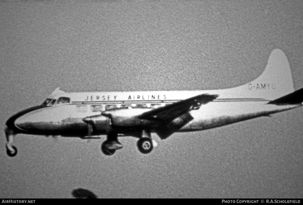 Aircraft Photo of G-AMYU | De Havilland D.H. 114 Heron 1B | Jersey Airlines | AirHistory.net #11303