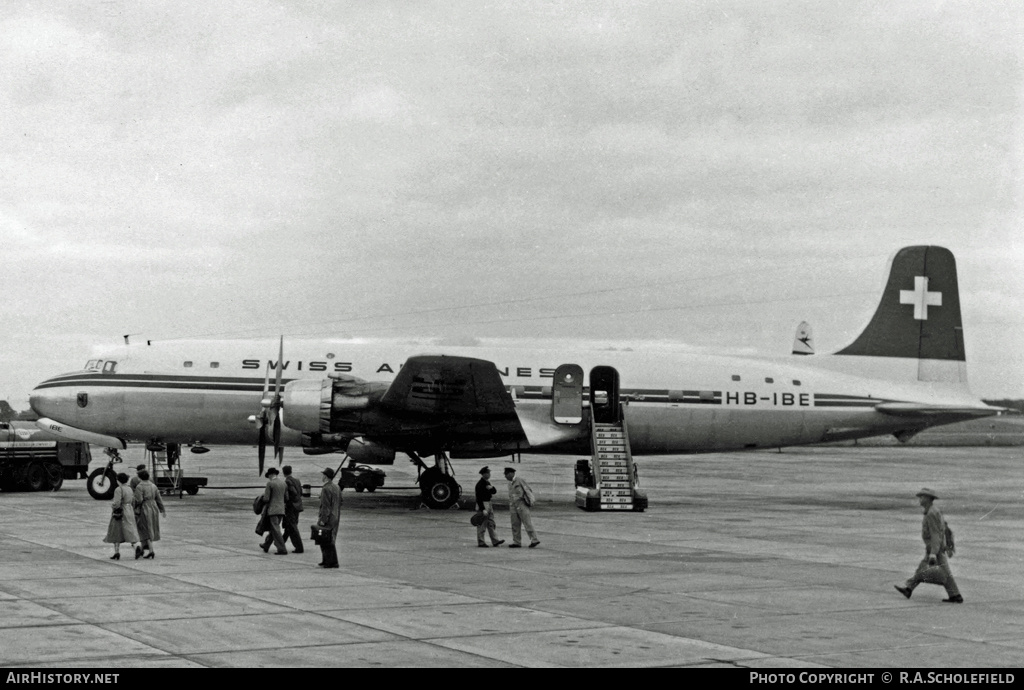 Aircraft Photo of HB-IBE | Douglas DC-6B | Swissair - Swiss Air Lines | AirHistory.net #11453