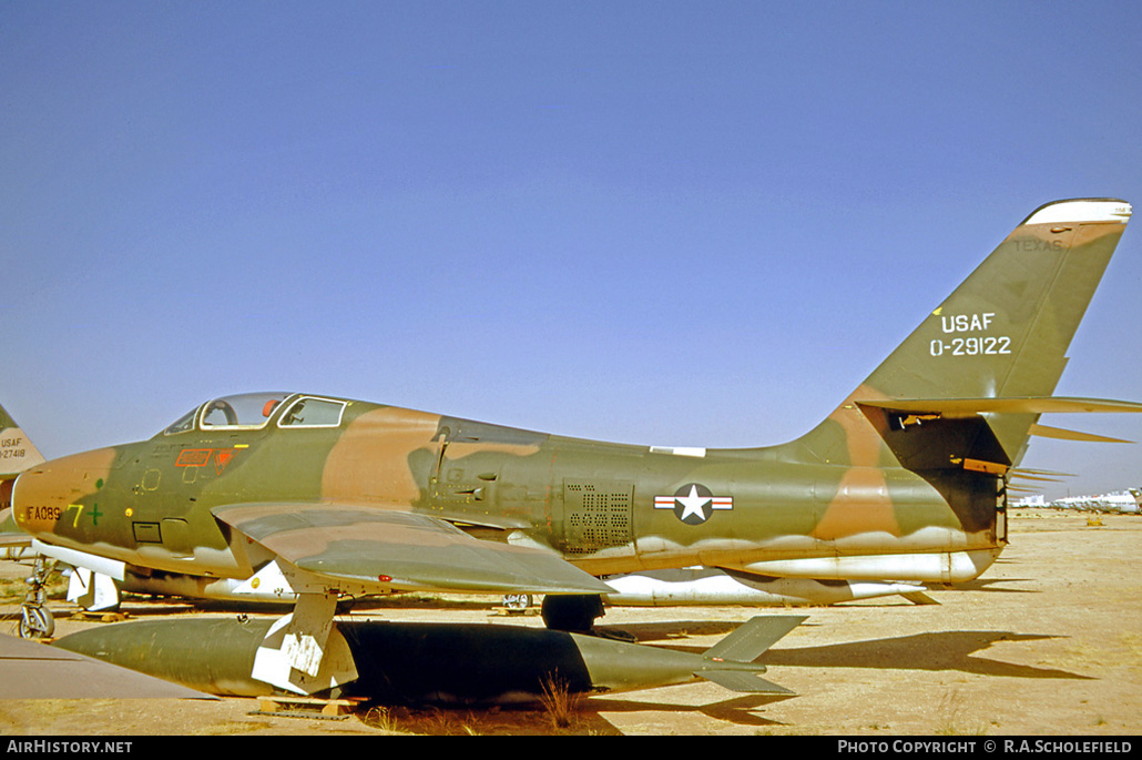 Aircraft Photo of 52-9122 / 0-29122 | Republic F-84F Thunderstreak | USA - Air Force | AirHistory.net #11496