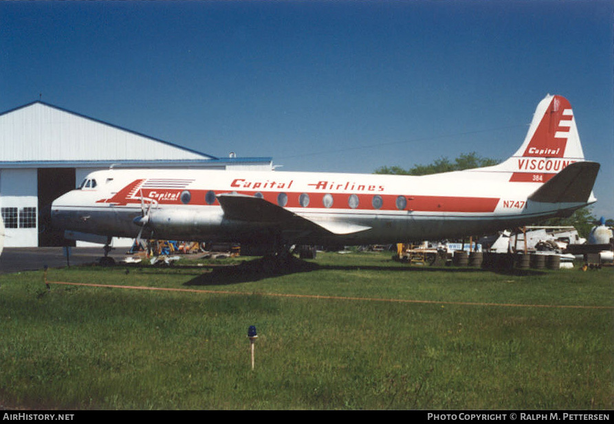 Aircraft Photo of N7471 | Vickers 798D Viscount | Capital Airlines | AirHistory.net #11542