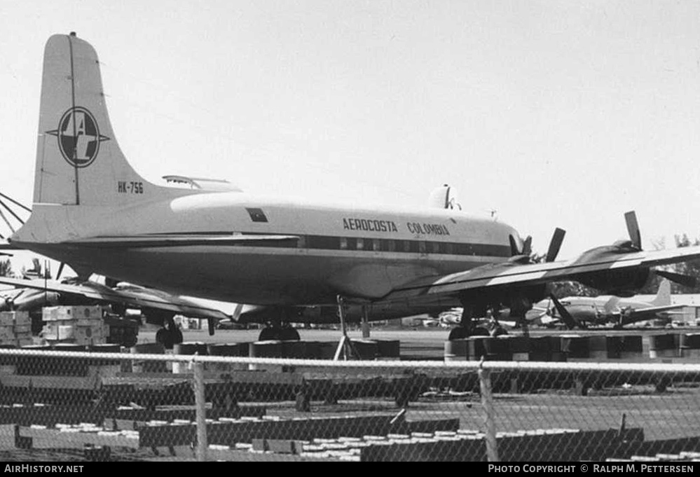 Aircraft Photo of HK-756 | Douglas DC-6 | Aerocosta Colombia | AirHistory.net #11713