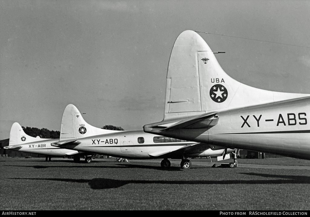 Aircraft Photo of XY-ABS | De Havilland D.H. 104 Dove 1 | Union of Burma Airways - UBA | AirHistory.net #11738