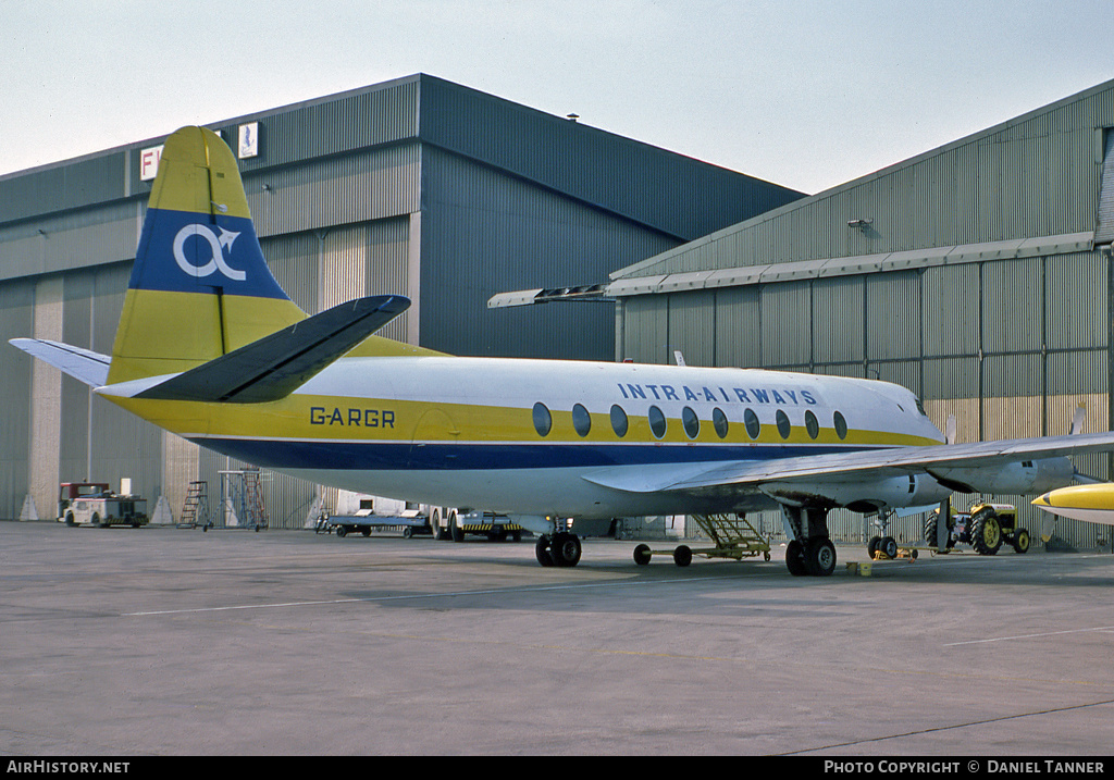 Aircraft Photo of G-ARGR | Vickers 708 Viscount | Intra Airways | AirHistory.net #11740