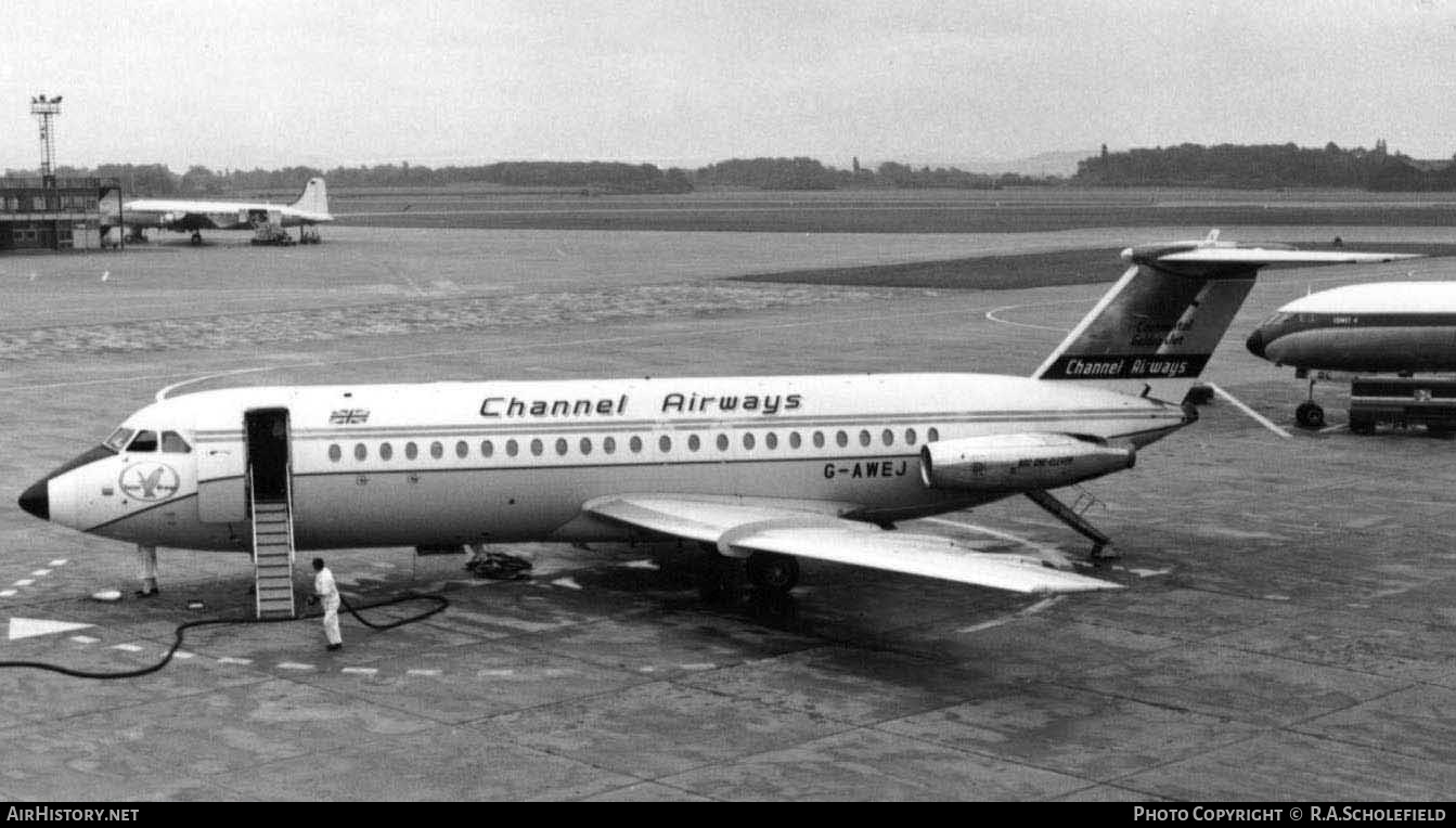 Aircraft Photo of G-AWEJ | BAC 111-408EF One-Eleven | Channel Airways | AirHistory.net #11806