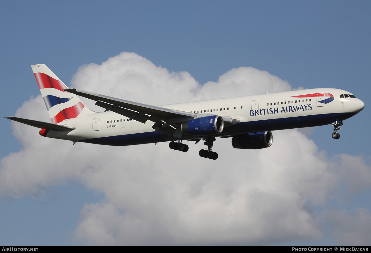 Aircraft Photo of G-BNWY | Boeing 767-336/ER | British Airways | AirHistory.net #11853