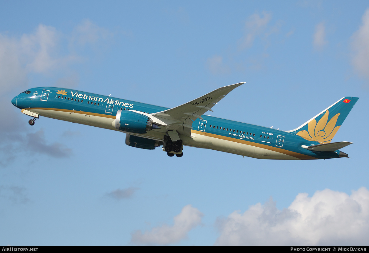 Aircraft Photo of VN-A862 | Boeing 787-9 Dreamliner | Vietnam Airlines | AirHistory.net #11858