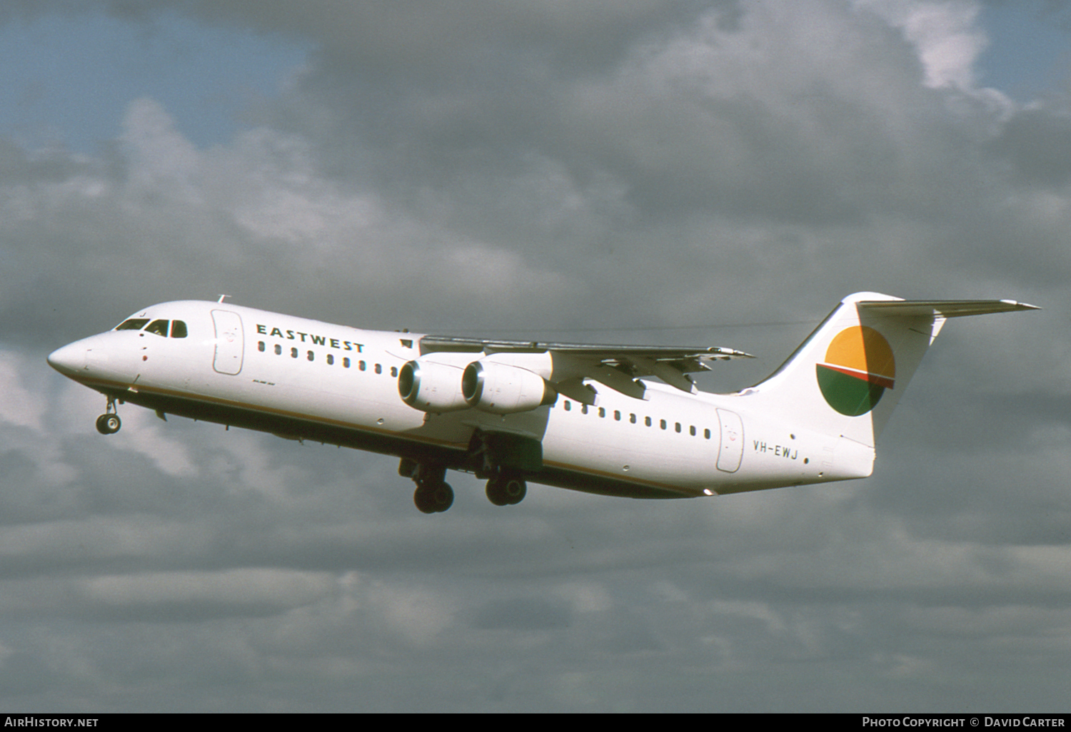 Aircraft Photo of VH-EWJ | British Aerospace BAe-146-300 | East-West Airlines | AirHistory.net #11875