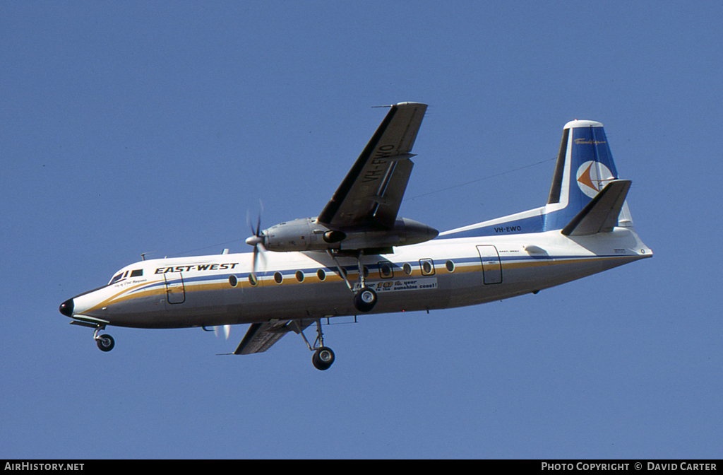 Aircraft Photo of VH-EWO | Fokker F27-500 Friendship | East-West Airlines | AirHistory.net #11881