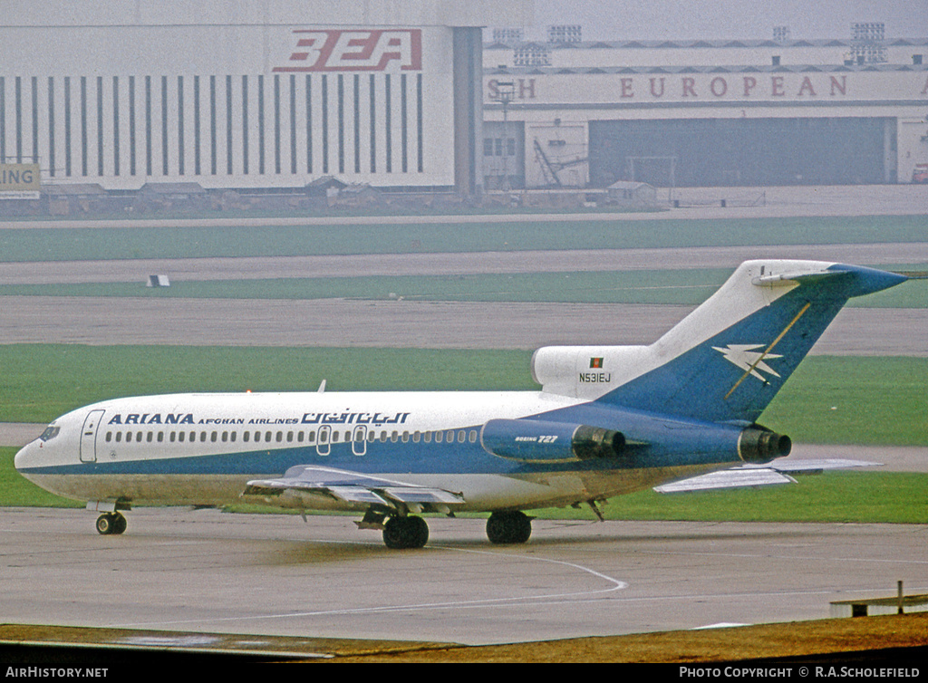 Aircraft Photo of N531EJ | Boeing 727-155C | Ariana Afghan Airlines | AirHistory.net #11926