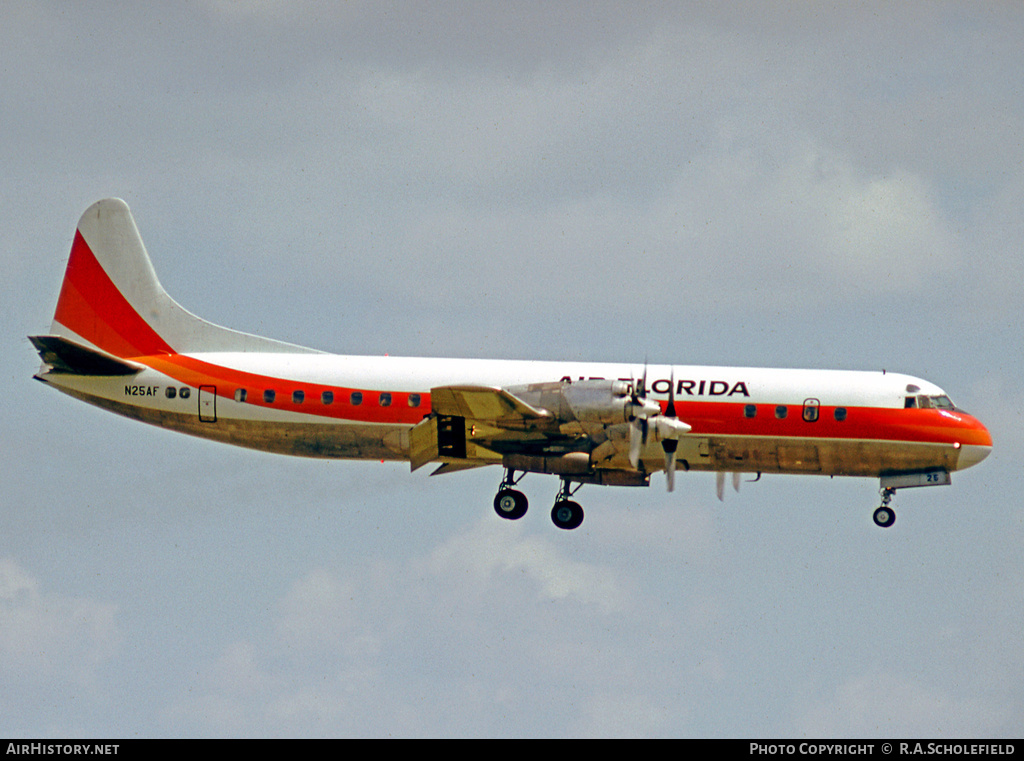 Aircraft Photo of N25AF | Lockheed L-188C Electra | Air Florida | AirHistory.net #11988