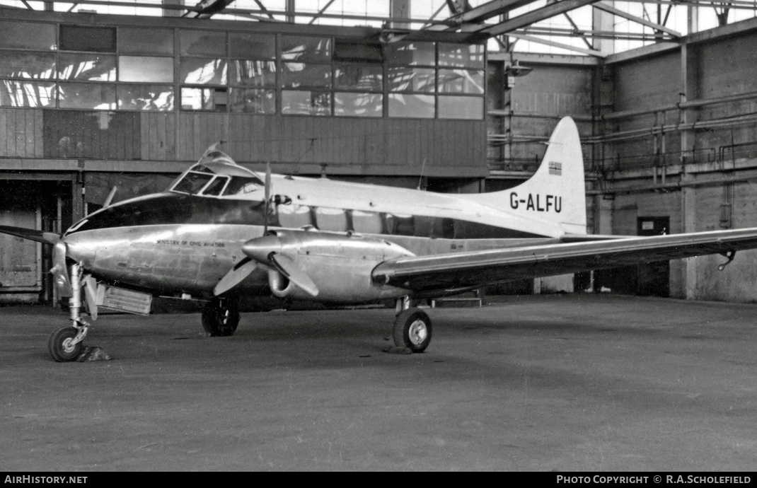 Aircraft Photo of G-ALFU | De Havilland D.H. 104 Dove 2 | Ministry of Civil Aviation | AirHistory.net #12149
