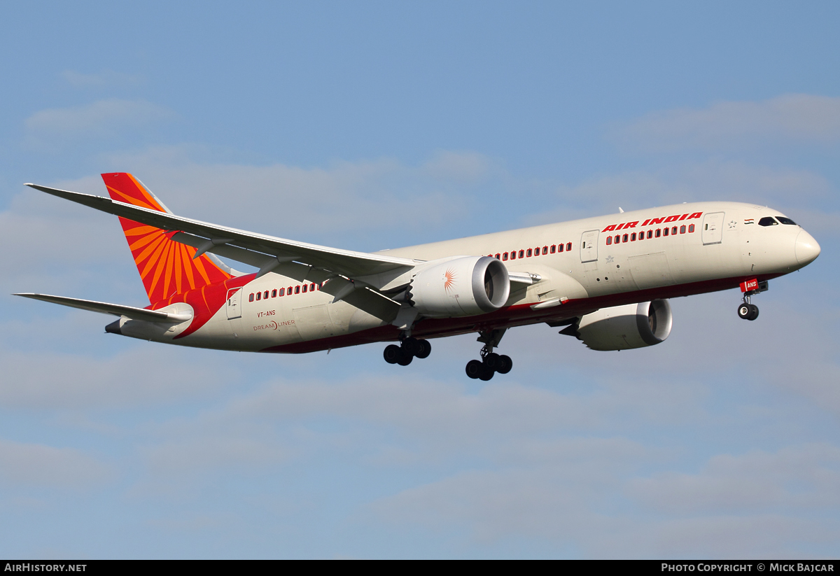 Aircraft Photo of VT-ANS | Boeing 787-8 Dreamliner | Air India | AirHistory.net #12179