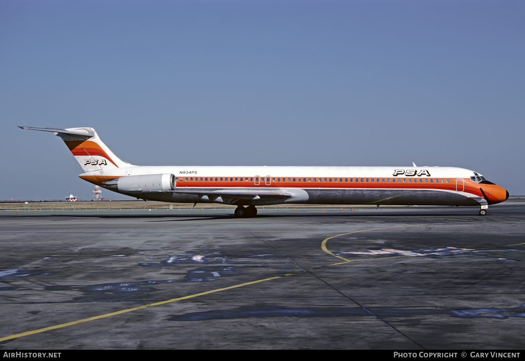 Aircraft Photo of N934PS | McDonnell Douglas MD-81 (DC-9-81) | PSA - Pacific Southwest Airlines | AirHistory.net #12312