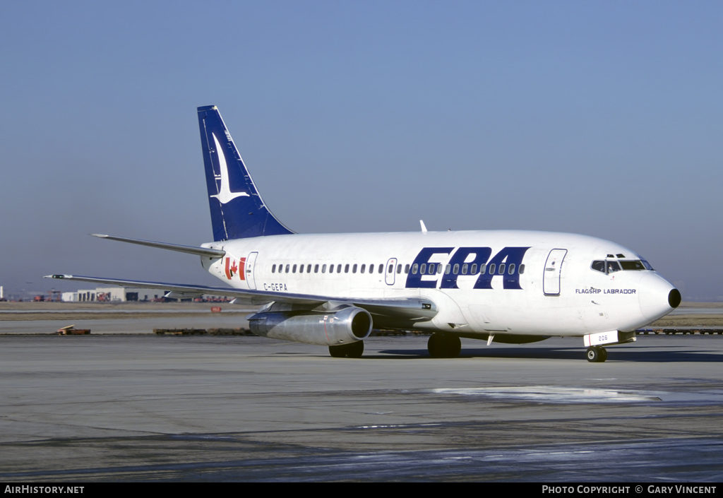 Aircraft Photo of C-GEPA | Boeing 737-2E1/Adv | Eastern Provincial Airways - EPA | AirHistory.net #12316
