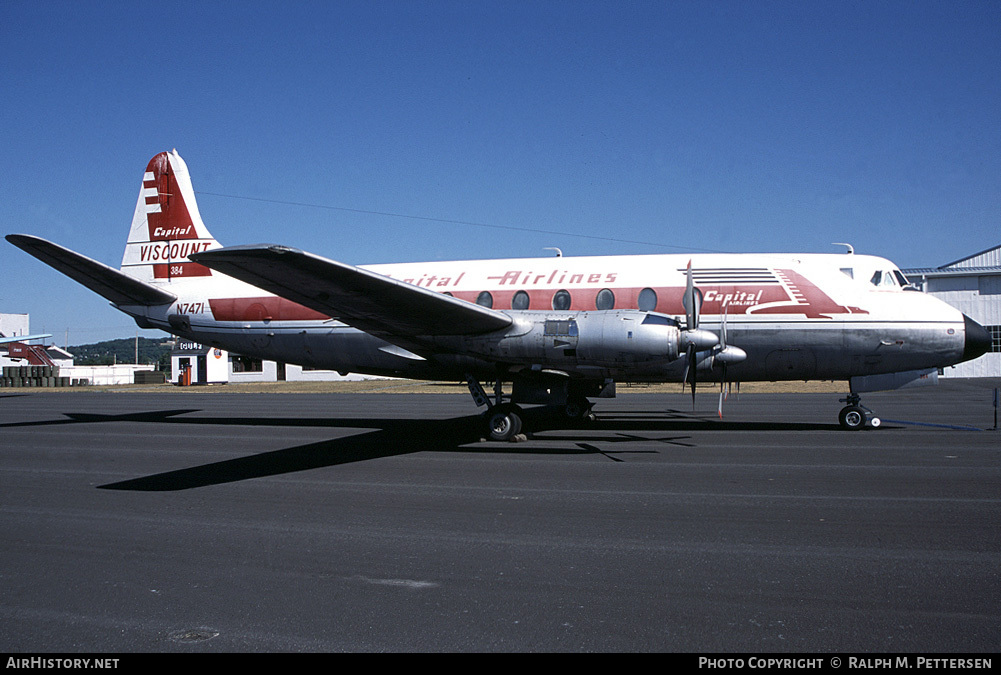 Aircraft Photo of N7471 | Vickers 798D Viscount | Capital Airlines | AirHistory.net #12377