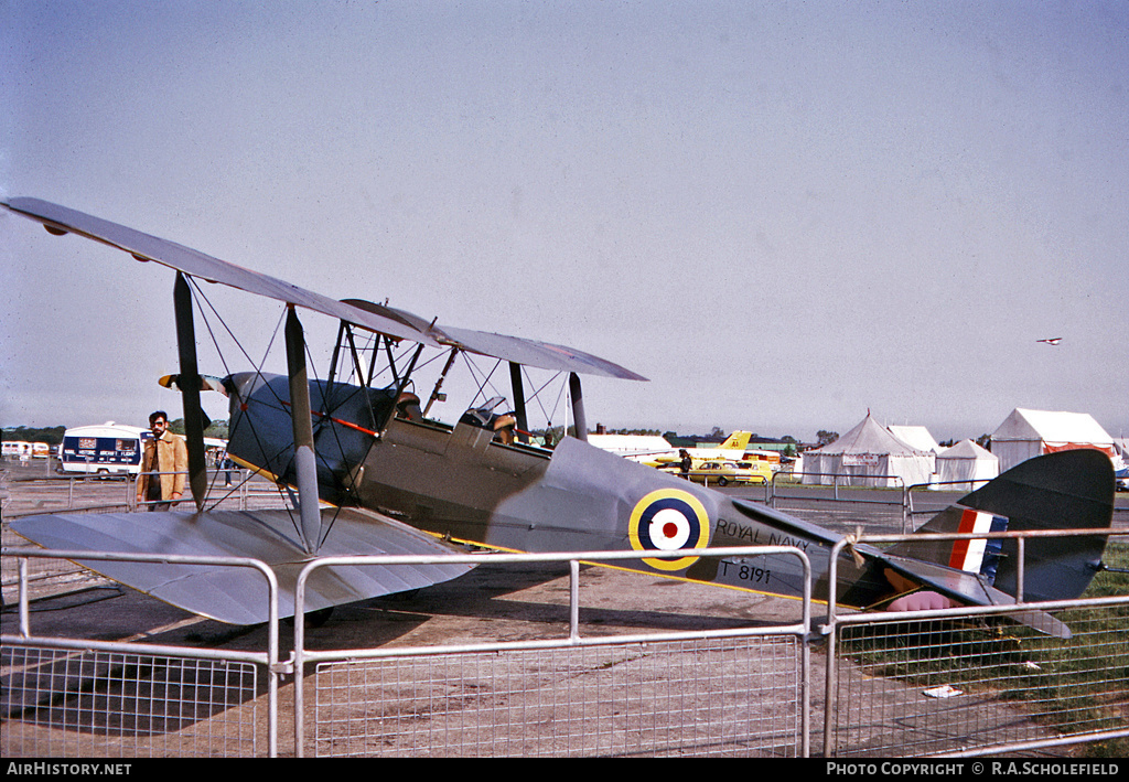 Aircraft Photo of T8191 | De Havilland D.H. 82A Tiger Moth | UK - Navy | AirHistory.net #12433
