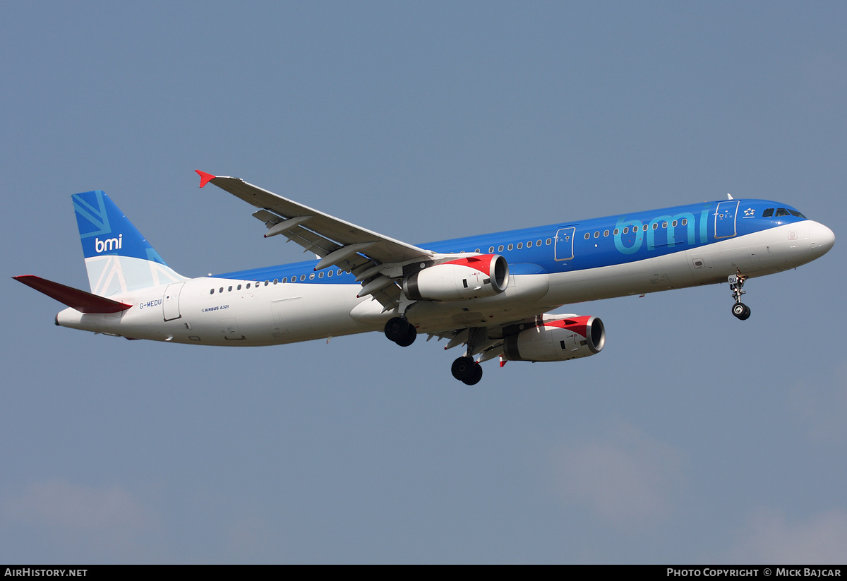 Aircraft Photo of G-MEDU | Airbus A321-231 | BMI - British Midland International | AirHistory.net #12479