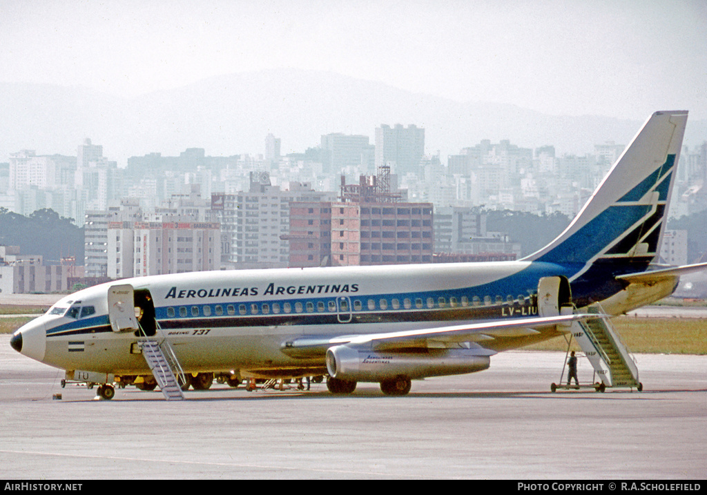 Aircraft Photo of LV-LIU | Boeing 737-287/Adv | Aerolíneas Argentinas | AirHistory.net #12515