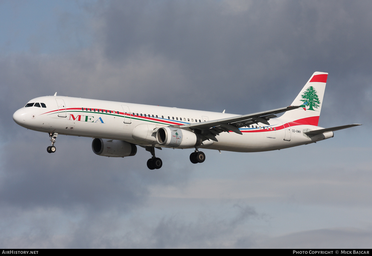Aircraft Photo of OD-RMH | Airbus A321-231 | MEA - Middle East Airlines | AirHistory.net #12591