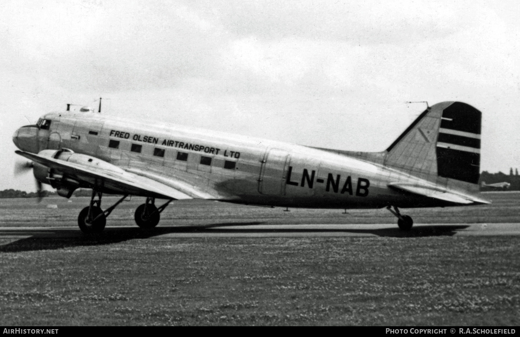 Aircraft Photo of LN-NAB | Douglas C-47A Skytrain | Fred Olsen Airtransport | AirHistory.net #12662