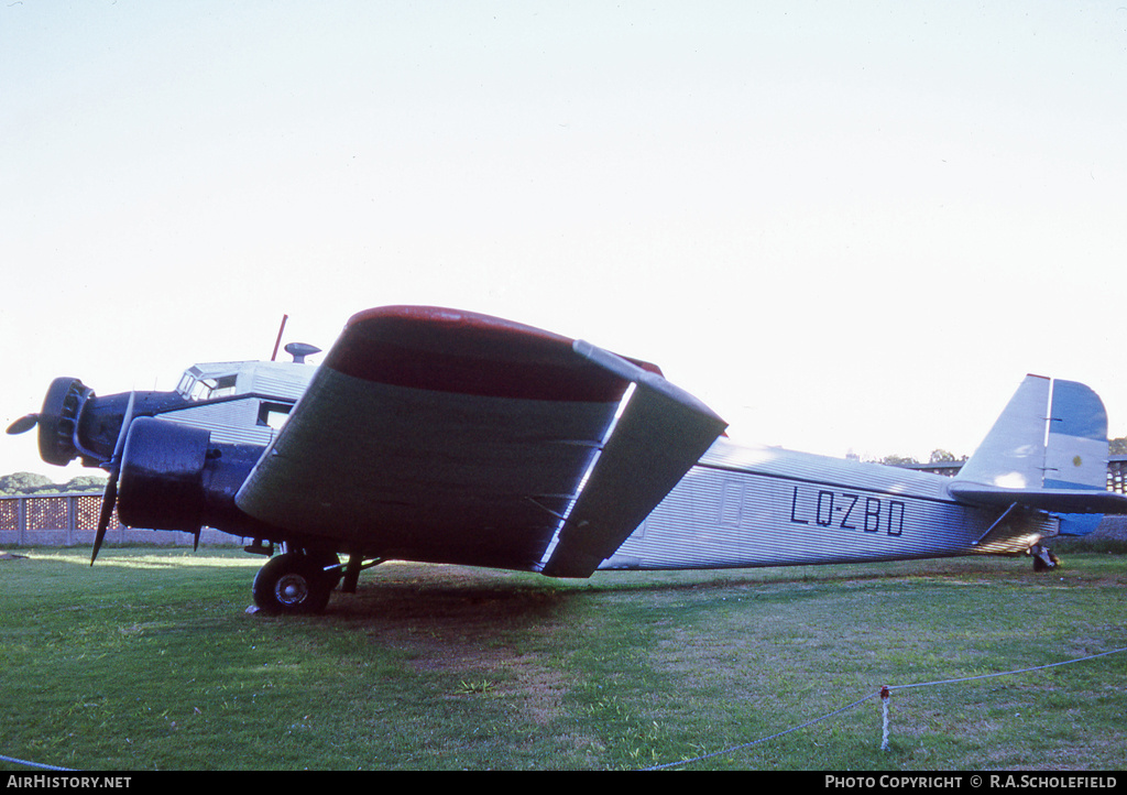 Aircraft Photo of LQ-ZBD | Junkers Ju 52/3m ge | AirHistory.net #12751