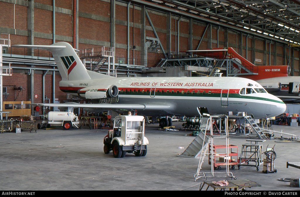 Aircraft Photo of VH-FKG | Fokker F28-1000 Fellowship | Airlines of Western Australia | AirHistory.net #12787