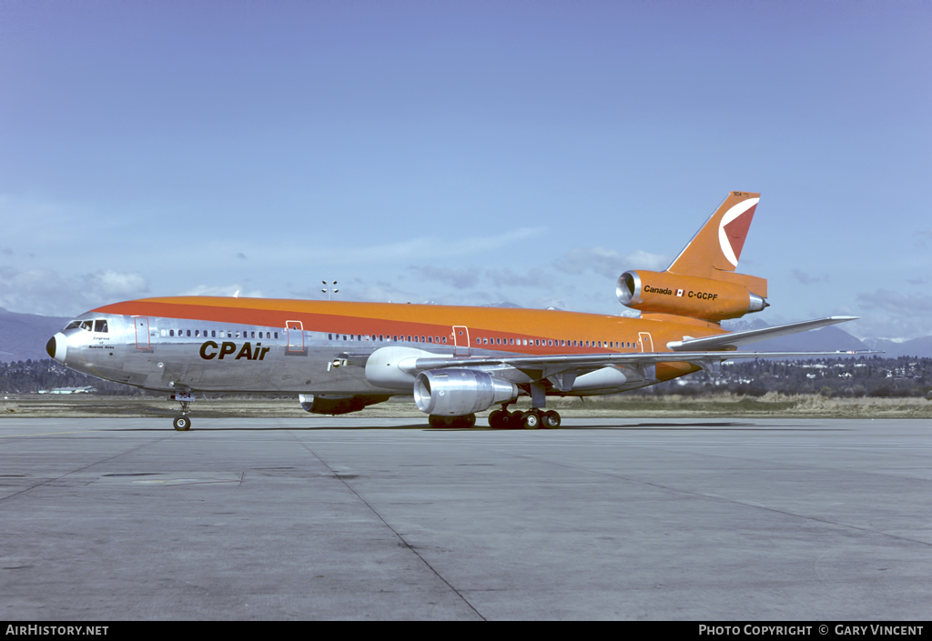 Aircraft Photo of C-GCPF | McDonnell Douglas DC-10-30 | CP Air | AirHistory.net #12801